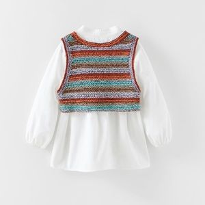 Zara shirt with attached vest